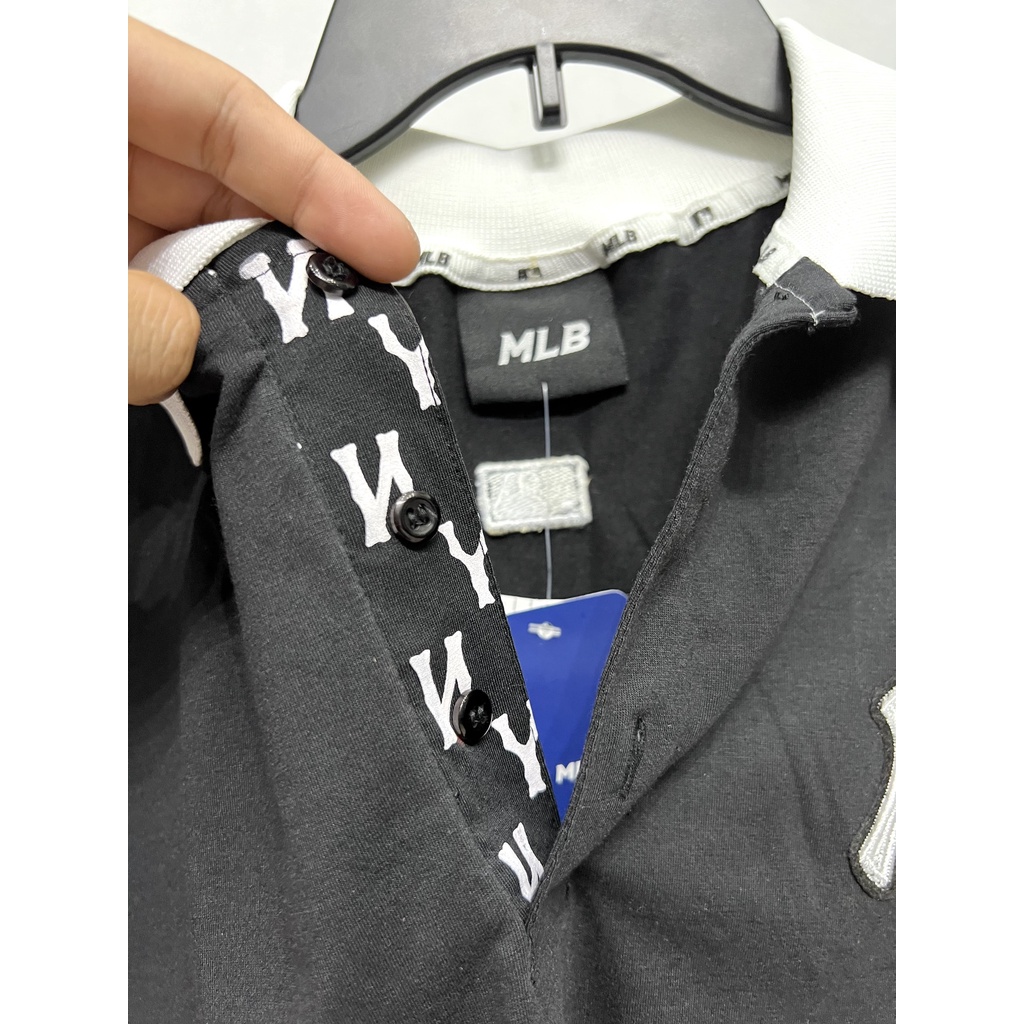 Polo NY MLB Basic unisex nam nữ in hình Monogram Mega-Logo cá tính