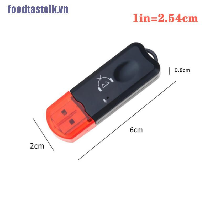 【stolk】USB Bluetooth Music Stereo Wireless Audio Receiver Adapter 3.5mm Home Car PC AUX