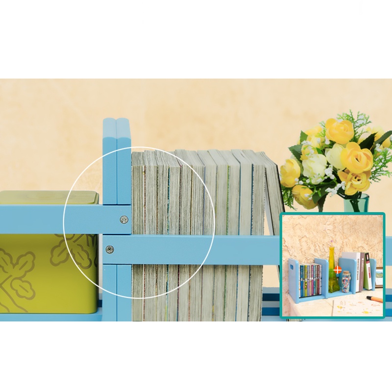 Giá chặn sách co giãn kệ chặn sách để bàn xếp gọn [ gỗ thông ] - BKDW02