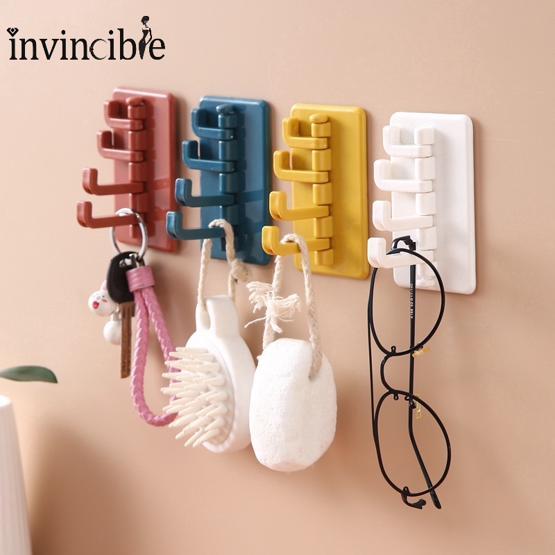 Creative Colorful Kitchen Nail-free Door Wall Hook/  /bathroom ABS Storage Hanger Seamless Hook