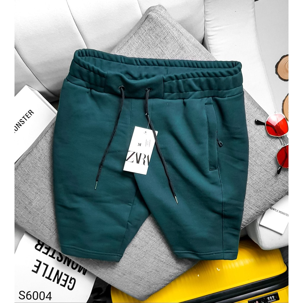 QUẦN SHORT THUN NAM, QUẦN ĐÙI THUN NAM CHẤT VẢI NỈ DA CÁ 4 MÀU TÚI KHÓA ZIP CHUẨN VNXK.