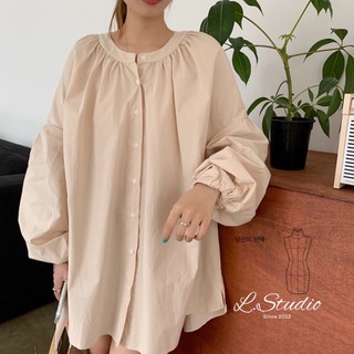 Váy sơ mi cổ tròn