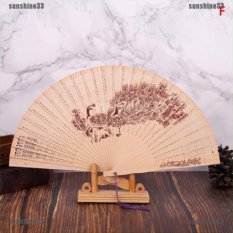 Quạt gỗ làm bằng tay kiểu truyền thống Trung Quốc