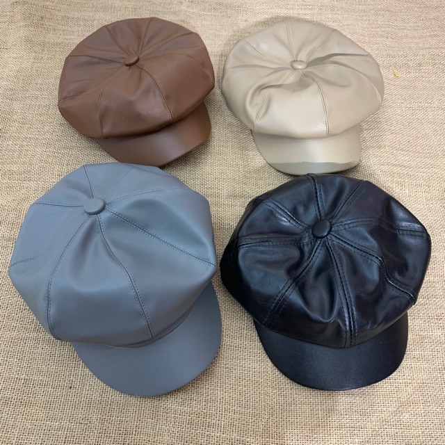 Mũ newsboy , mũ nồi beret da mềm mịn chống nước unisex