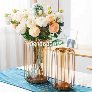 bình cắm hoa dạng lồng chim cao 20cm