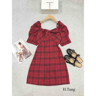 váy kẻ caro hot