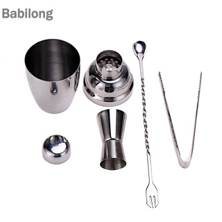 Bộ 4 dụng cụ pha chế cocktail bằng thép không gỉ 250ml