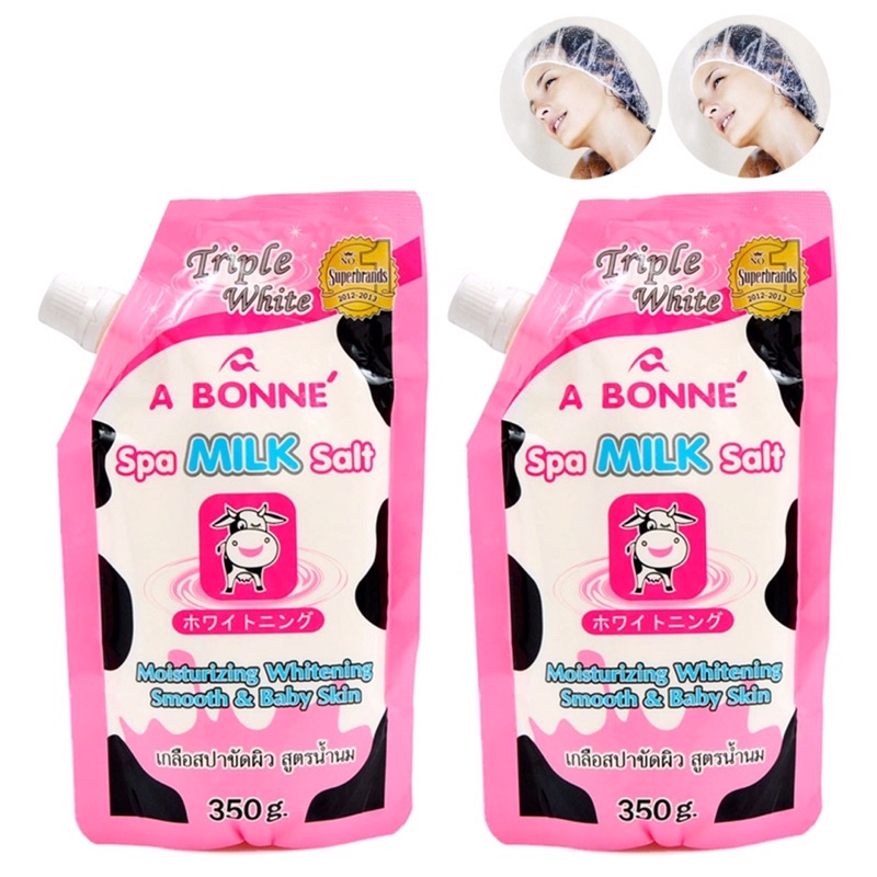 Muối tắm sữa bò Abonne Thái Lan tẩy tế bào chết trắng làn da 350gr | BigBuy360 - bigbuy360.vn