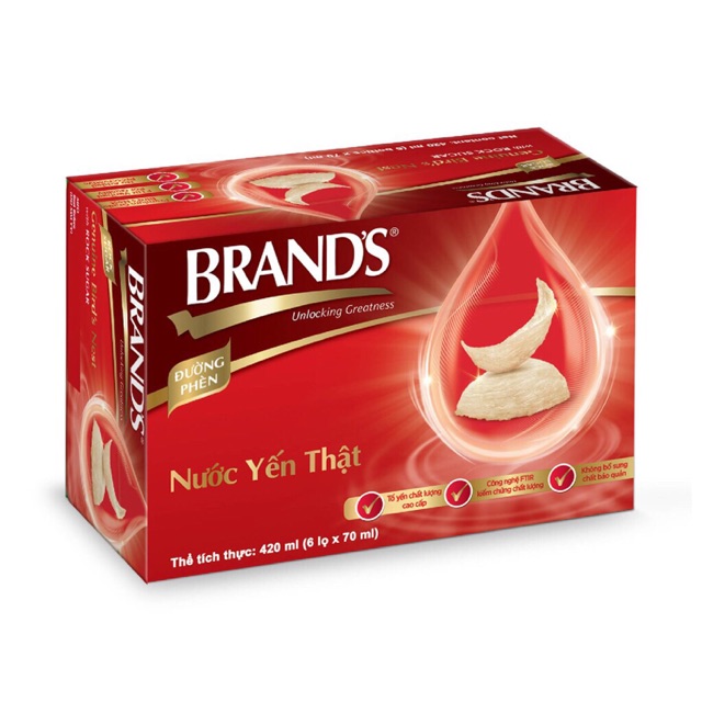 Nước yến thật Brand's 70ml (6 Hủ) Thái lan