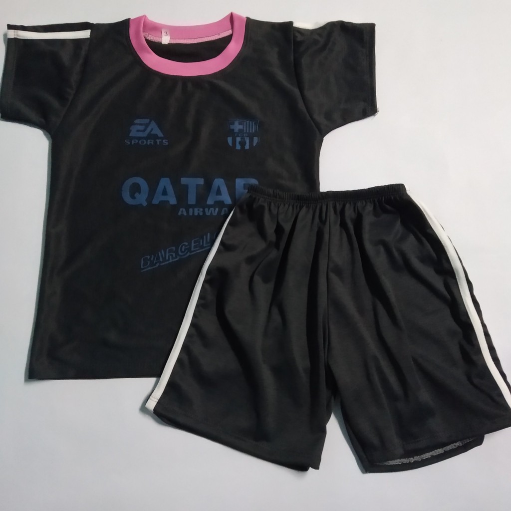 Bộ đồ thể thao trẻ em mùa hè bé trai bé gái, đồ thể thao câu lạc bộ, đồ đá bóng vải thun mát  cho bé từ 15-25kg