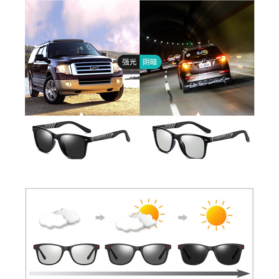 Kính mắt đổi màu đi ngày đêm A575 - Gọng lò xo | BigBuy360 - bigbuy360.vn