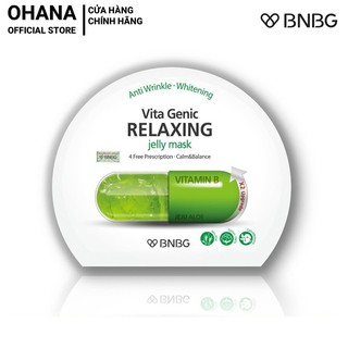 Mặt Nạ Giấy BNBG Relaxing Phục Hồi Và Thư Giãn Da Mụn, Da Mệt Mỏi BNBG Vita Genic Relaxing Jelly Mask 30ml (Xanh Lá)