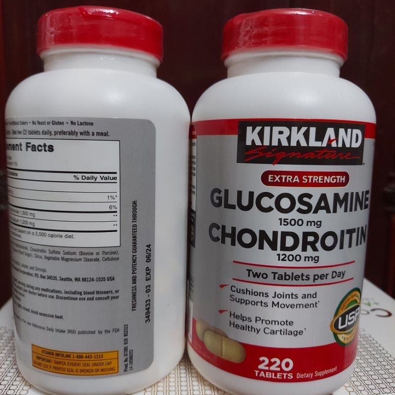 Viên uống Glucosamine 1500mg & chondroitin 1200mg 220 viên - Glucosamin Kirkland 220