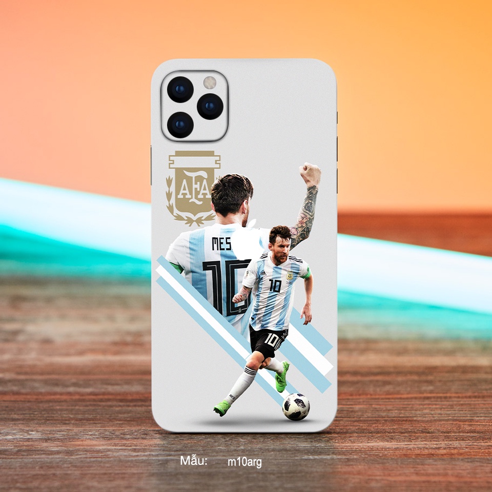Dán điện thoại hình Messi, miếng Skin cho iphone 6/6s/7/7plus/x/xs/xsmax/11/12 và các dòng Android.