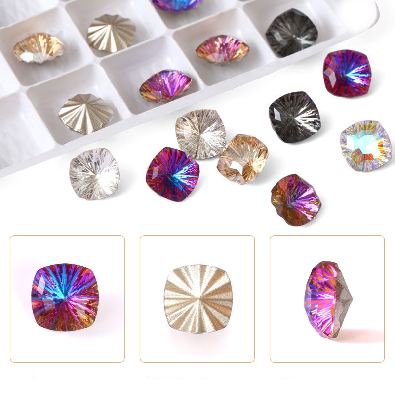 Hộp Phụ Kiện Đá 3D Trang Trí Móng Tay 8*8 Fat