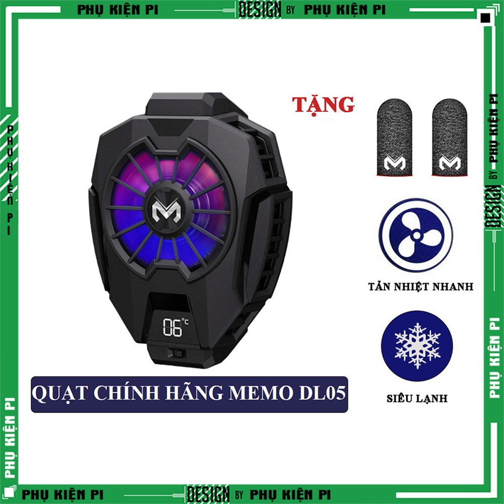 [Mã ELHA22 giảm 5% đơn 300K] Quạt tản nhiệt điện thoại gaming sò lạnh Sidotech Memo DL05 chơi PUBG FF ROS