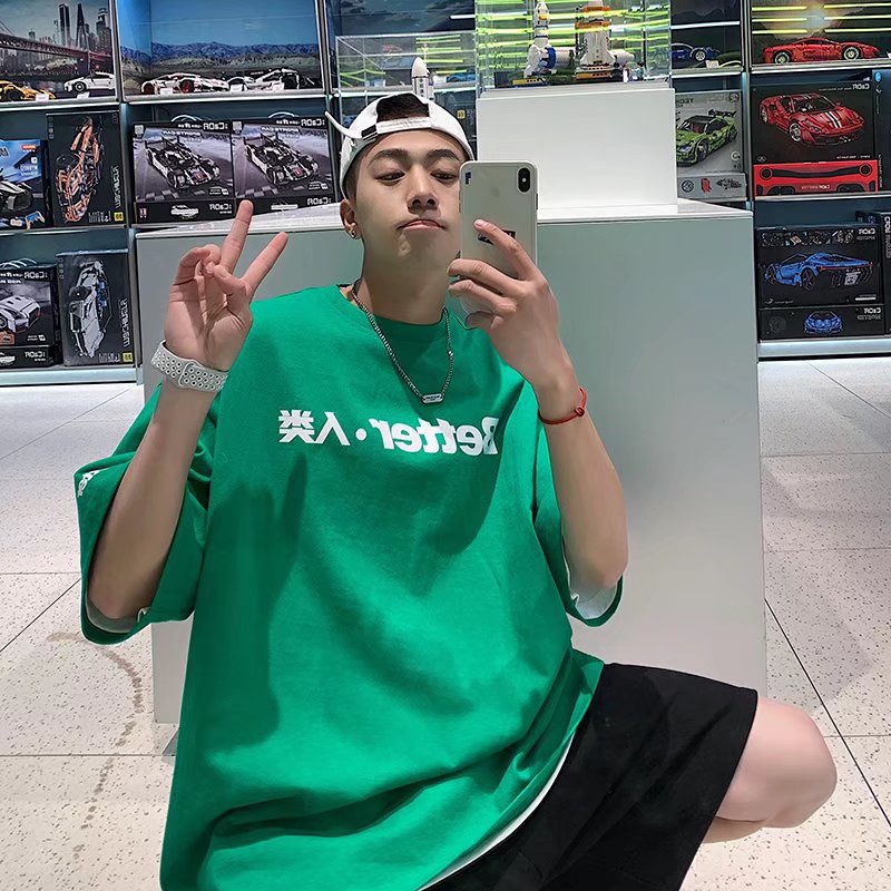 Áo Thun Tay Ngắn Dáng Rộng In Họa Tiết Thời Trang Mùa Hè Phong Cách Hàn Quốc Cho Nam Và Nữ Size M-5XL