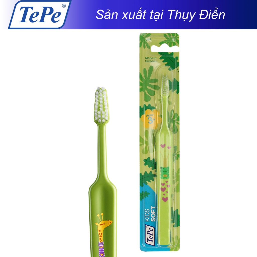 Bàn chải đánh răng siêu mềm cho trẻ em từ 3 tuổi Tepe kid Extra Soft