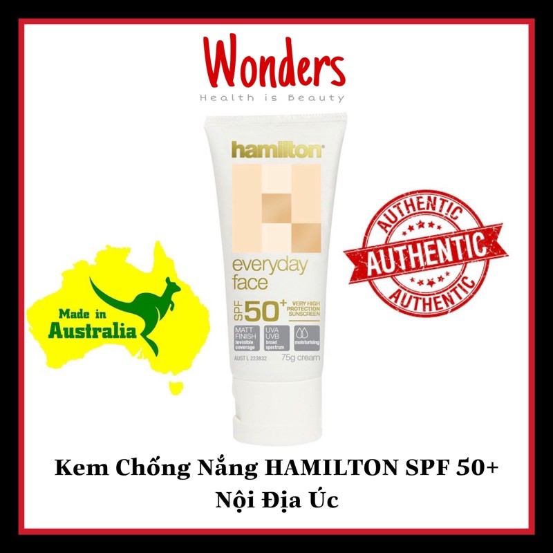 Kem Chống Nắng HAMILTON SPF 50+ Nội Địa Úc 🇦🇺 75g