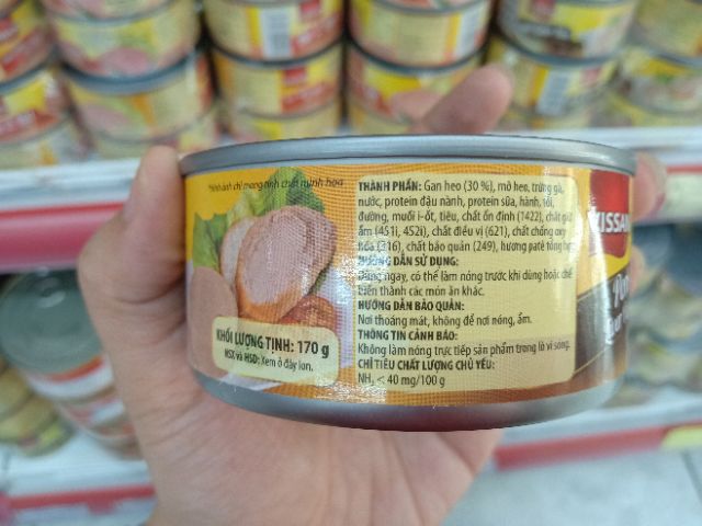 PATE GAN/THỊT HEO VISSAN 150G/170G / 397G