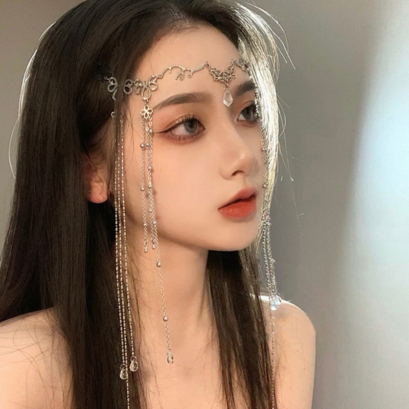 Flgo Cài Tóc Tua Rua Pha Lê Hình Sừng Hươu Cho Cô Dâu Trong Ngày Cưới C