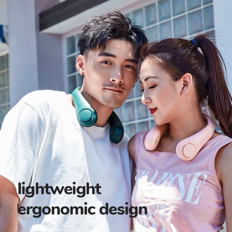 Quạt Mini Không Cánh Đeo Cổ Siêu Yên Tĩnh, Siêu Tiện Lợi