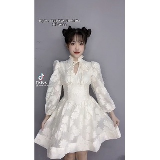 ĐẦM HOA NỔI CỔ ĐỨNG SIÊU HACK EO(14clothinggg)