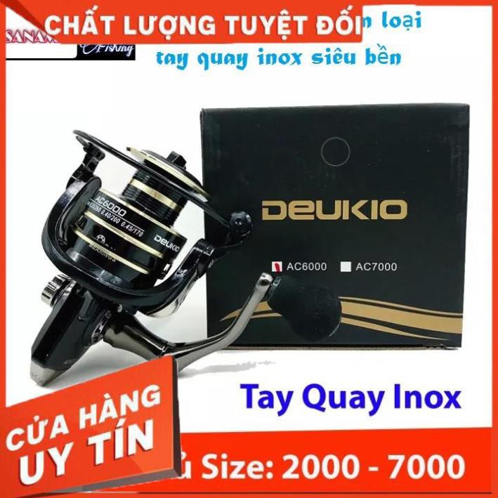 Máy Câu Cá Deukio AC [ HÀNG SIÊU NET ]Máy Câu Cá Cao Cấp Full Kim Loại Deukio - Sanami Fishing nhẹ, bền, quay êm mượt