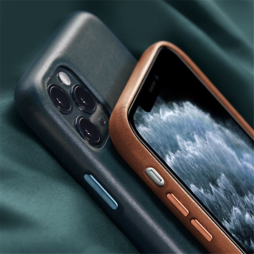 Ốp Điện Thoại Da Bò Thật Cho iPhone 12 Pro Max 11 iPhone 13 Pro 12 Mini 11 13 2021