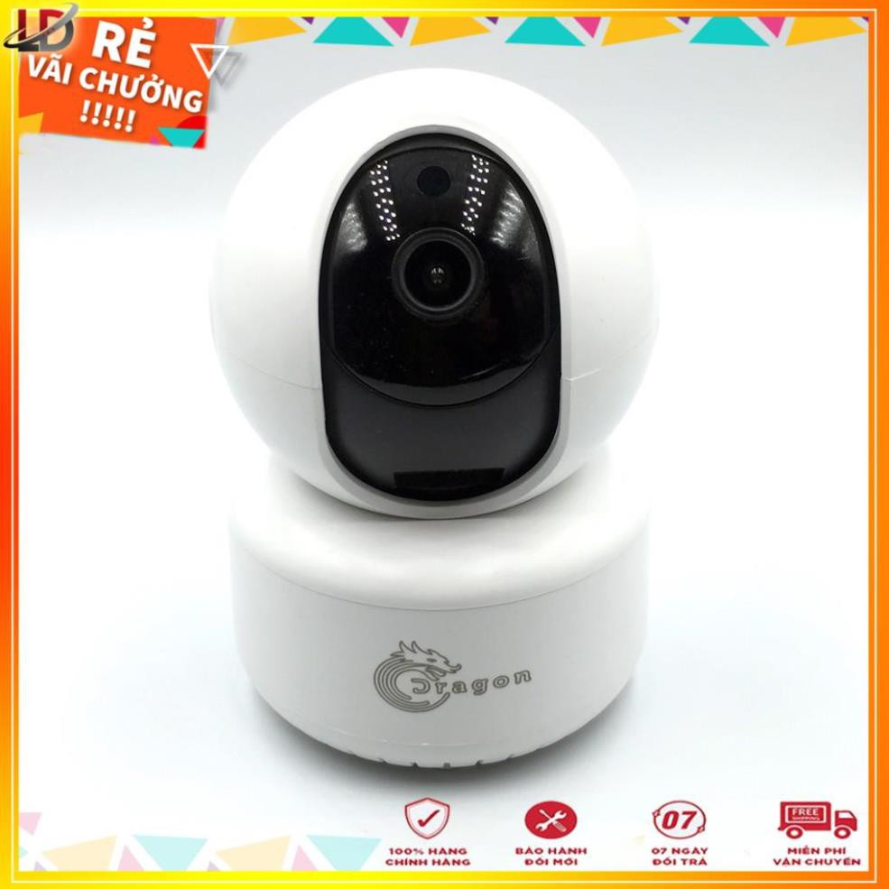 Camera IP không dây Dragon D02 , fullHD 1080p, quay ban đêm, xoay 360 độ, đối thoại 2 chiều chính hãng