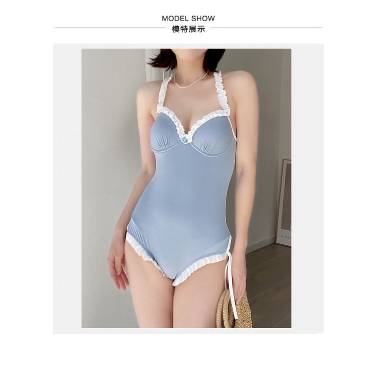 Bikini 1 mảnh một mảnh áo tắm nữ ren dây đeo mỏng sexy che bụng