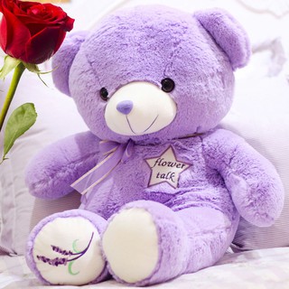 Gấu Teddy Nhồi Bông Màu Tím Xinh Xắn Cho Bé