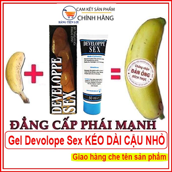 COMBO 3 TUÝP GEL DEVELOPE (1 liệu trình)- tăng Kích thước cậu nhỏ