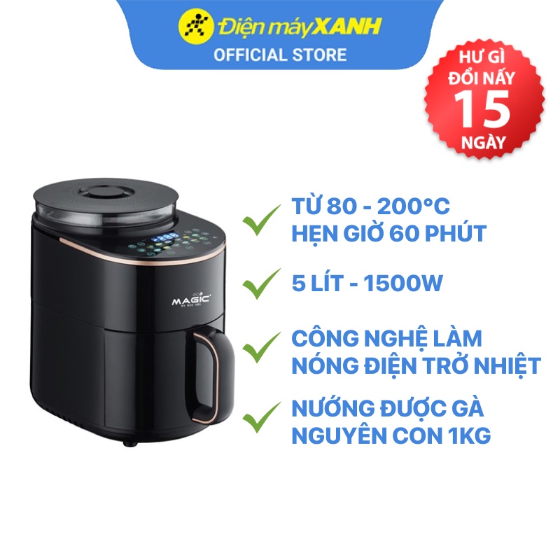 Nồi chiên không dầu kết hợp hấp Magic Eco S05 5 lít