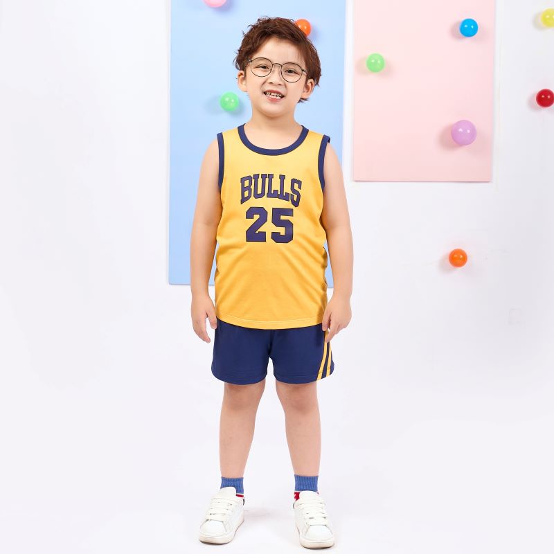 Bộ ba lỗ cho bé trai 15-35kg cotton mùa hè Econice 2022G
