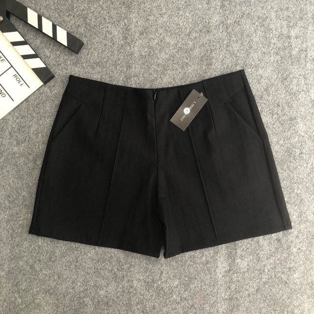 Quần short kaki lưng cao co dãn khóa kéo trước đủ size