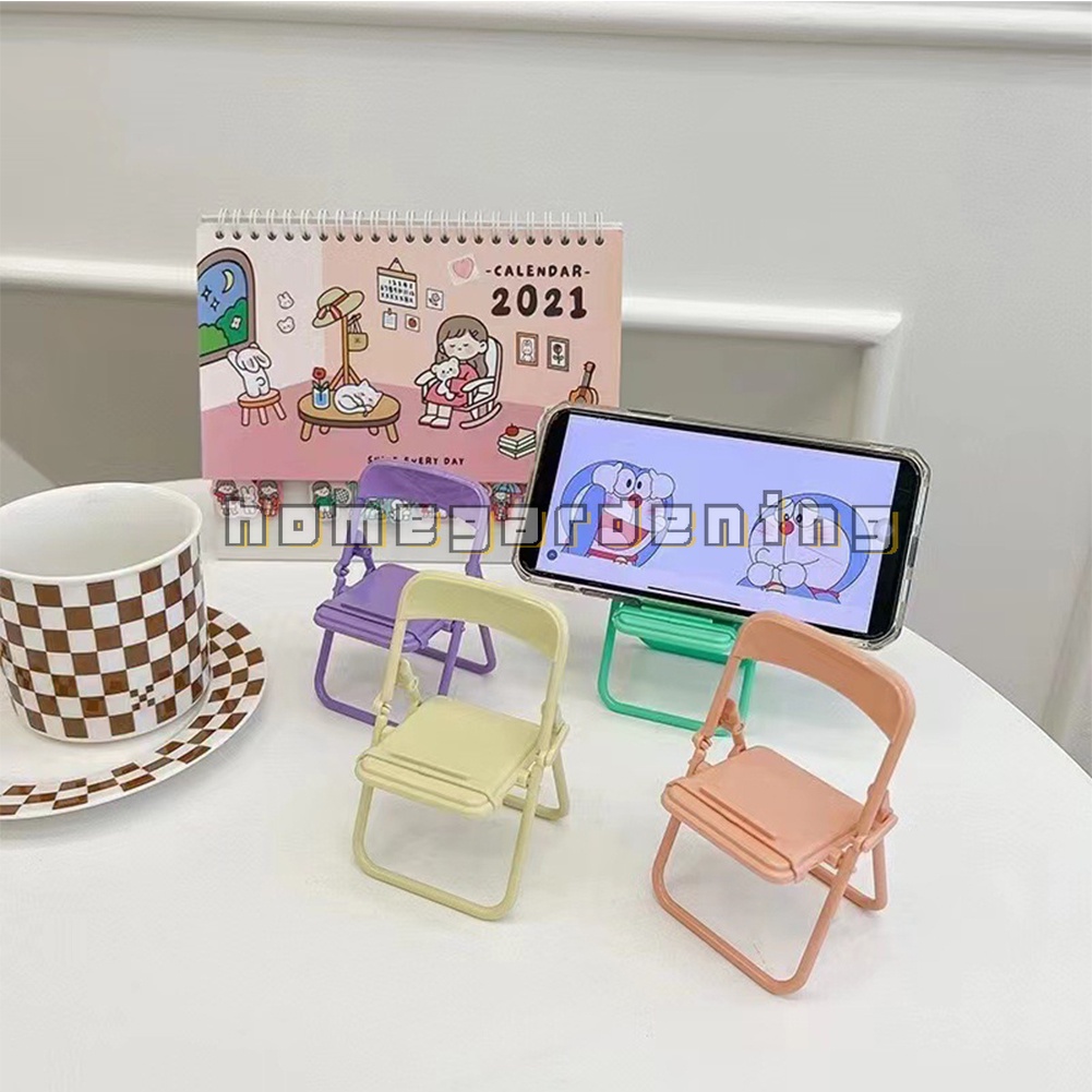 Giá Đỡ Điện Thoại Để Bàn Có Thể Gập Lại 4 Màu Sắc Dễ Thương Trang Trí Bàn Làm Việc