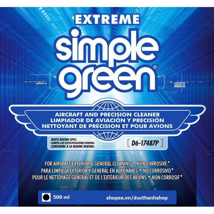 DUNG DỊCH TẨY RỬA DẦU MỠ LỐC MÁY, ĐẦU BÒ, KIM LOẠI SIMPLE GREEN EXTREME,Simplegreen EXTREM ( 500ml & 1L )