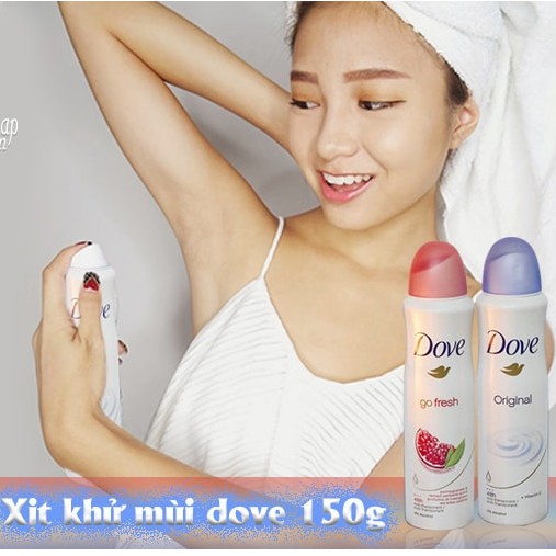 Xịt Khử Mùi Nữ Dove Original Moisturising Cream 48H 150ml