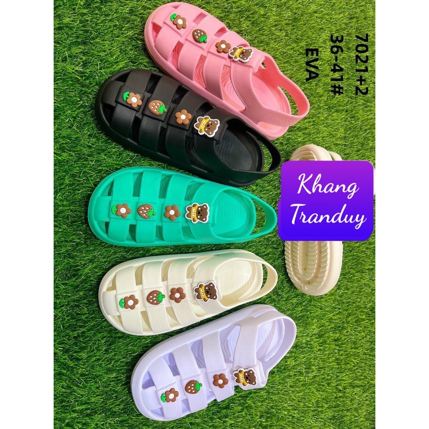 GIÀY SANDAL SIÊU NHẸ 5 DÂY NỮ NHIỀU MÀU ĐẸP SIZE 36-40 KÈM STICKER ĐẸP