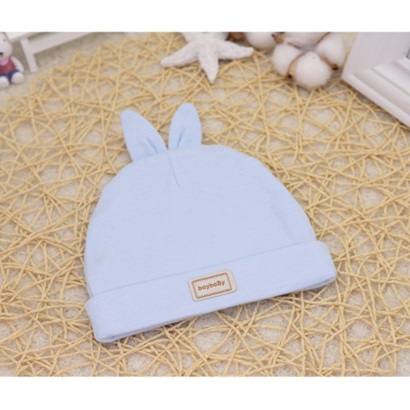 Set 2 Món Gồm Khăn Lau + Nón + Yếm Ăn Bằng Cotton Mềm Giữ Ấm Cho Bé Sơ Sinh