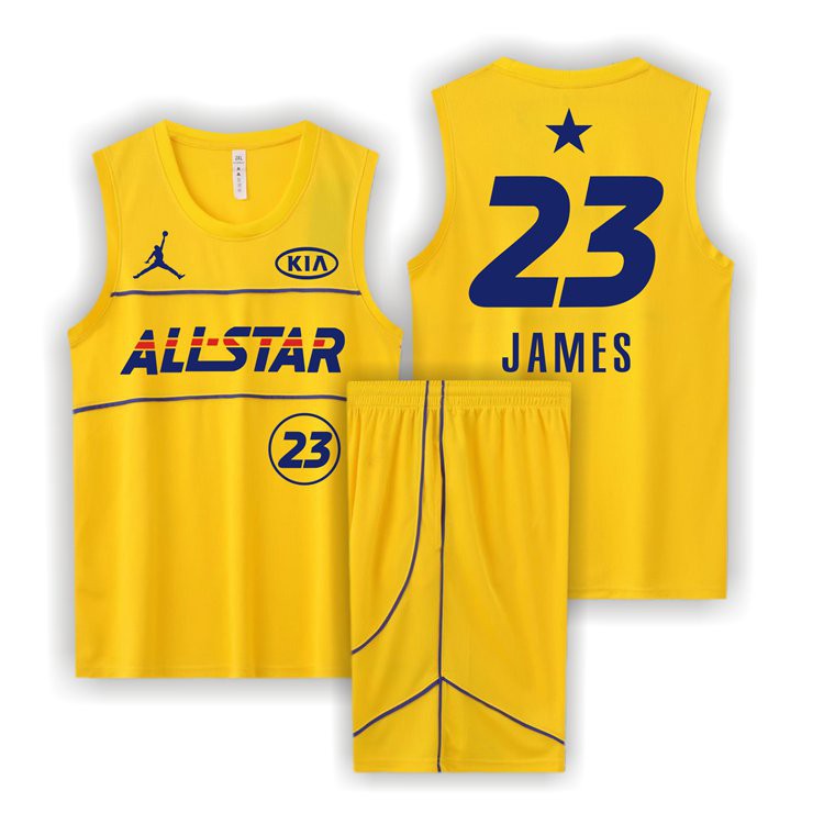 Tùy Chỉnh Mới All-Star77Đông Jersey James23Số Curry Owen Thi Đấu Bóng Rổ Đồng Phục