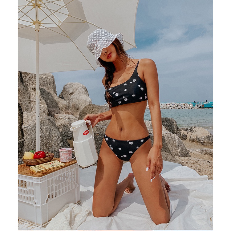 Bộ Đồ Bơi Màu Đen Họa Tiết Chấm Bi Phong Cách Hàn Quốc Cho Nữ | BigBuy360 - bigbuy360.vn