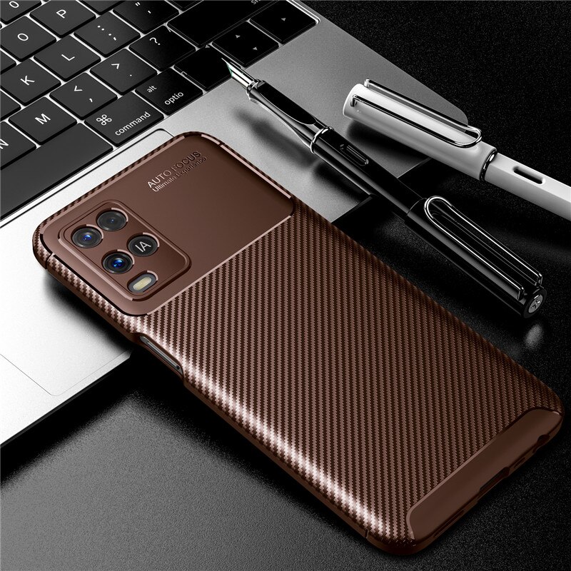 Ốp Điện Thoại Mềm Họa Tiết Sợi Carbon Cho Oppo A54 A94 A74 5g | BigBuy360 - bigbuy360.vn