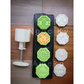 NQ00800 - KHUÔN TRUNG THU LÒ XO HÌNH LỤC GIÁC 50G