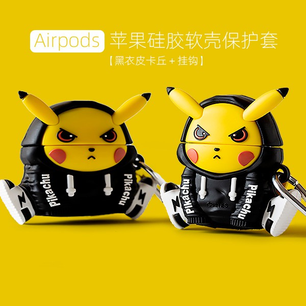 🤟 Bao airpod 🤟 Vỏ tai nghe airpod pikachu hip hop rất ngầu ,airpod 1, 2, pro ( hàng cao cấp loại xịn dầy dặn )