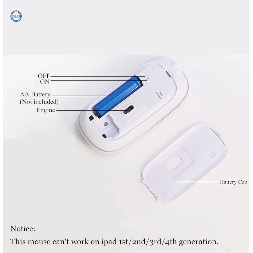 Chuột ko dây Bluetooth 5.1 Bluetooth 1800 DPI Cho tablet táo Android Tablet Laptop ĐT smart