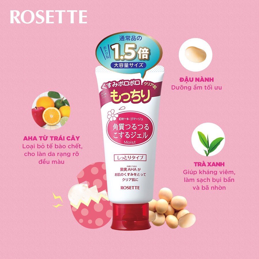 Tẩy tế bào chết Rosette Peeling Gel dành cho da khô 120g - 180g (No.1 Cosme) tẩy da chết mặt và body - ROXI Beauty