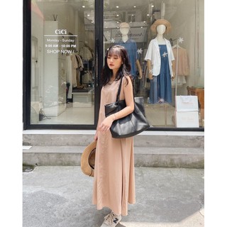Váy trơn vintage dáng dài CICISTUDIO