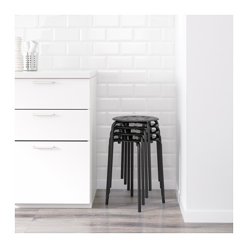 Ghế đẩu Ikea Marius 32 x 40 x 45 cm ( ĐEN ) | BigBuy360 - bigbuy360.vn